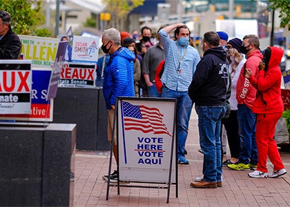 Indiana polling place in 2020. Courtesy of Sipa USA, Associated Press