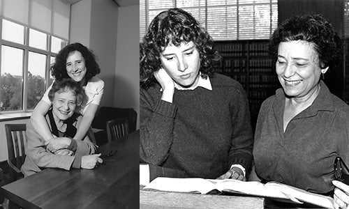 Two side-by-side images of Monique and Louise Lilliard