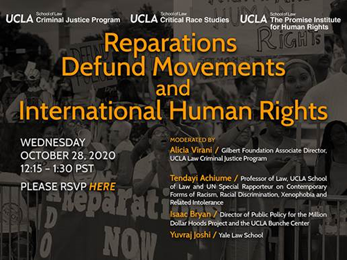 Poster from Reparations, Defund Movements and International Human Rights