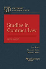 Book cover of Studies in Contract Law