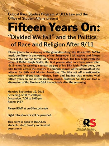 Fifteen Years on: "Divided We Fall" and the Politics of Race and Religion after 9/11