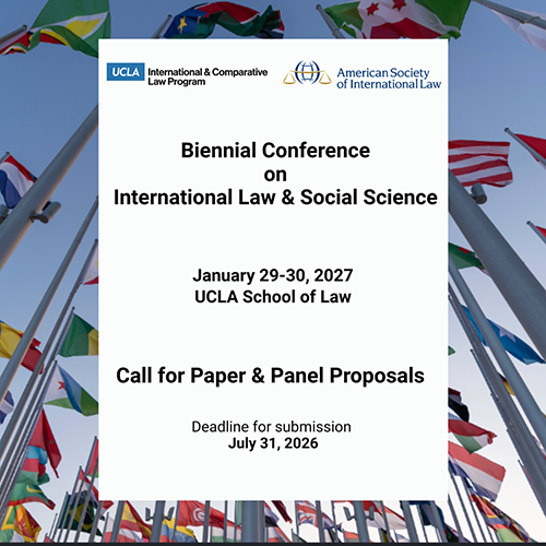 Flyer for the 2027 Biennial Conference on International Law & Social Science