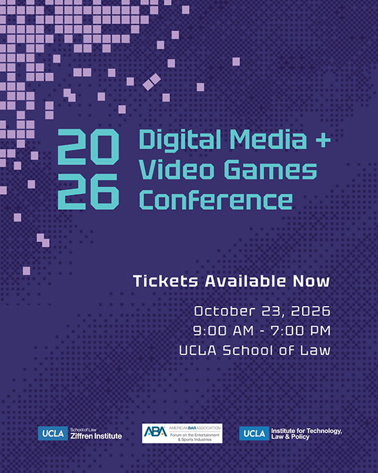 2026 Digital Media & Video games Conference flyer