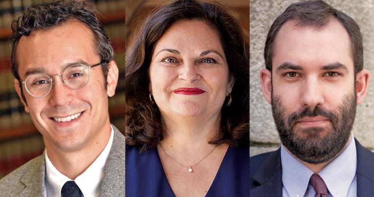 UCLA Law faculty members Blake Emerson, Laura Gomez, and Aaron Littman