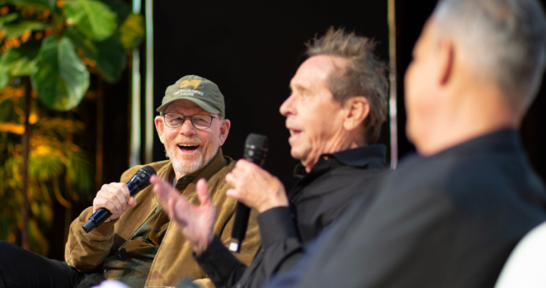 Ron Howard (left) and Brian Grazer (center)