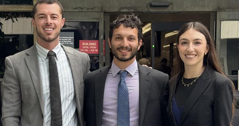 From left: Peter Horton, Eli Sills, and Rose Becker