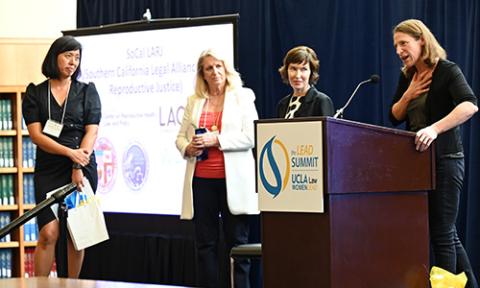 From left: Grace Meng, Nancy Abell, Lara Stemple, and Cary Franklin